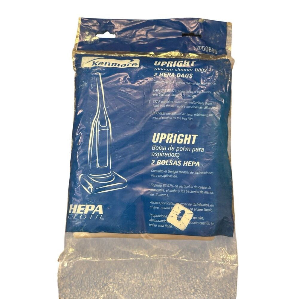 Kenmore Upright Vacuum Cleaner Bags‎ 20 50690 2 Bags Style Hepa Cloth